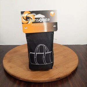 Samsonite Luggage Pocket Duffle Bag Travel Accessories Black Gray NEW